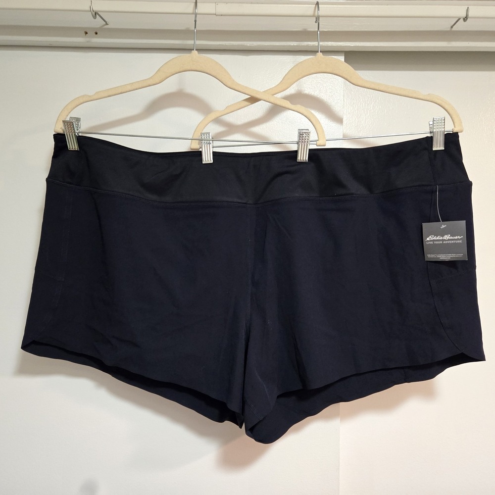 Eddie‎ Bauer Woman's 3X Blue Skyline Trail Active Shorts UPF Protection NEW